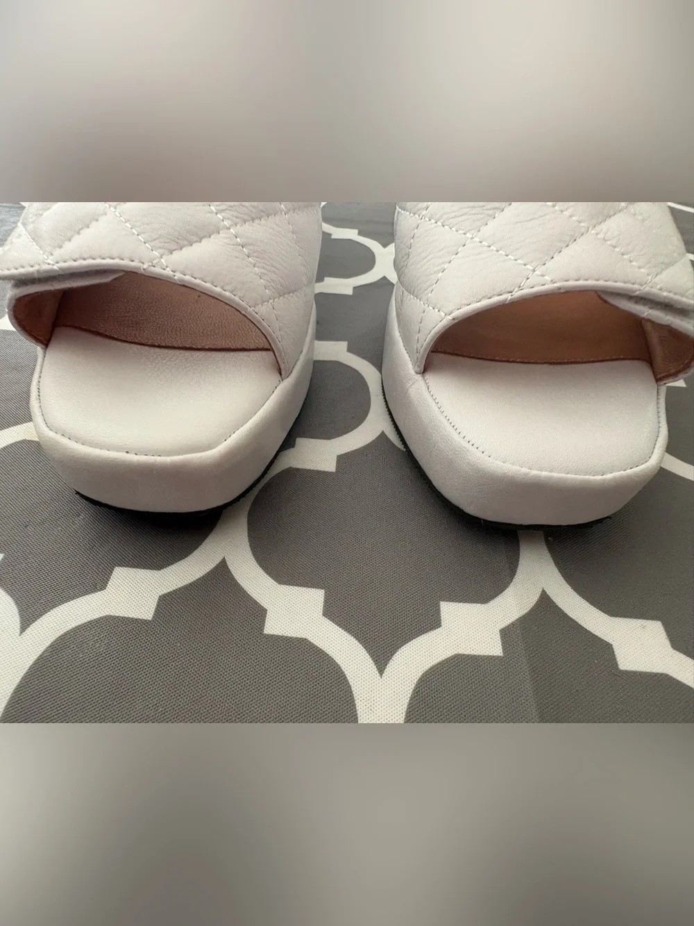 L'Amour Des Pieds Jehanna Quilted Leather Platform wedge  sandals